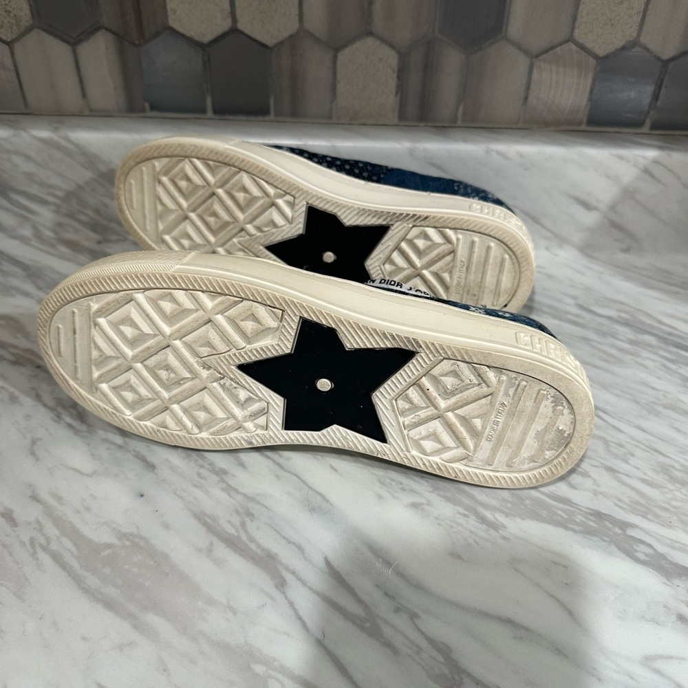 Dior Denim and Cream Women's Sneakers - Picture 3 of 6